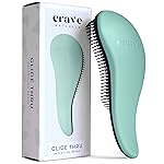 Crave Naturals Glide Thru Detangling Hairbrush That Glides Through Tangles for Wet, Dry and Damaged Hair - Gentle Detangler Styling Tool for Adults, Kids, Men and Women - 7.5 x 3 in, Turquoise