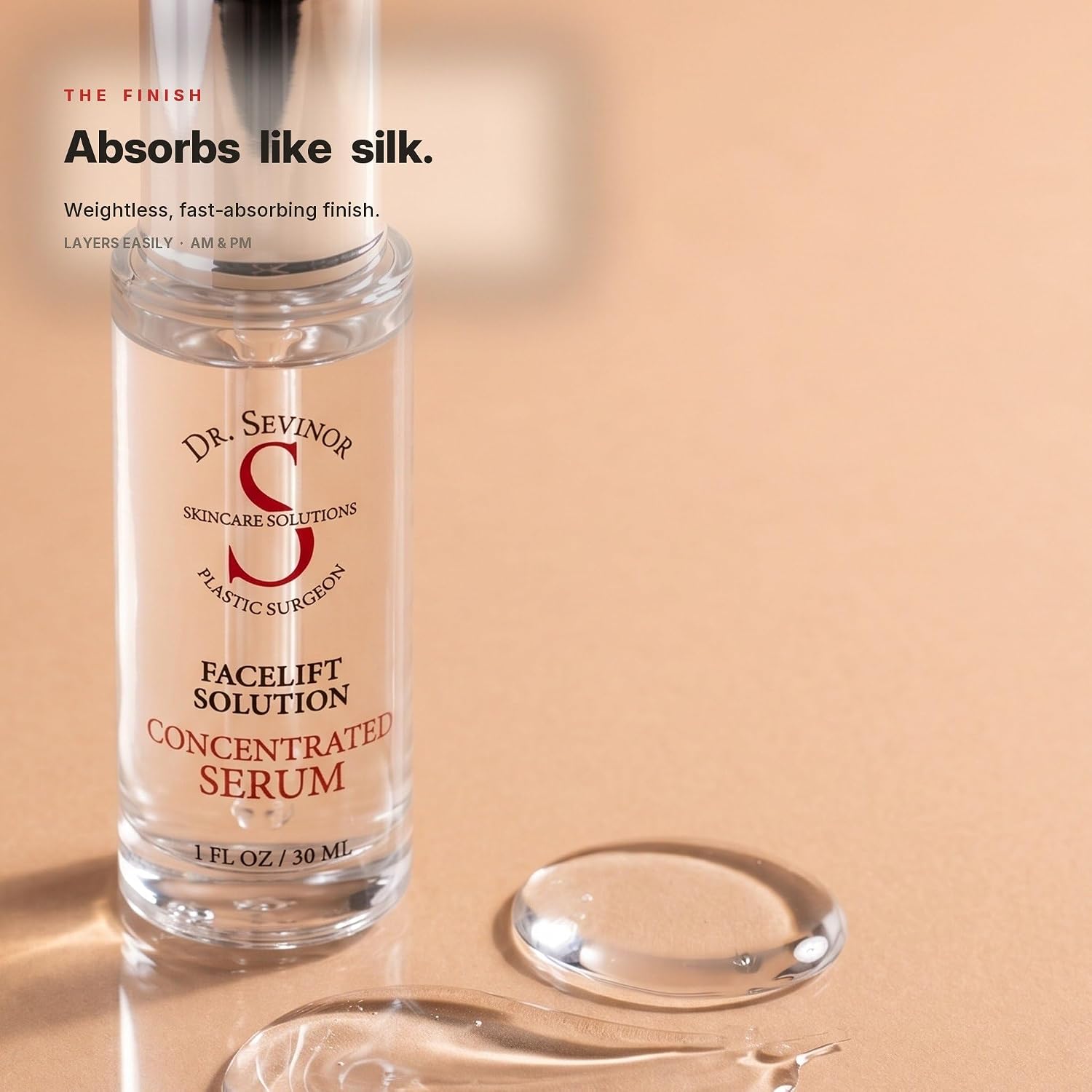 Dr. Sevinor’s NEW Genuine Facelift Solution Concentrated Serum Jumpstarts Tired Looking Skin, Diminishes Wrinkles/Lines Renews Skins Elasticity