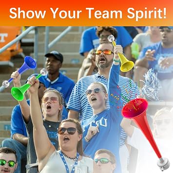 Vuvuzelas Soccer Horn Collapsible Blow Horns Noise Maker Loud Sound Sports Horn Noisemaker for Sporting Events School Graduation Games Party Supplies Favors Accessories