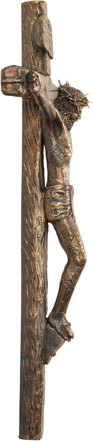 Realistic Crucifix - Antique Bronze 20"