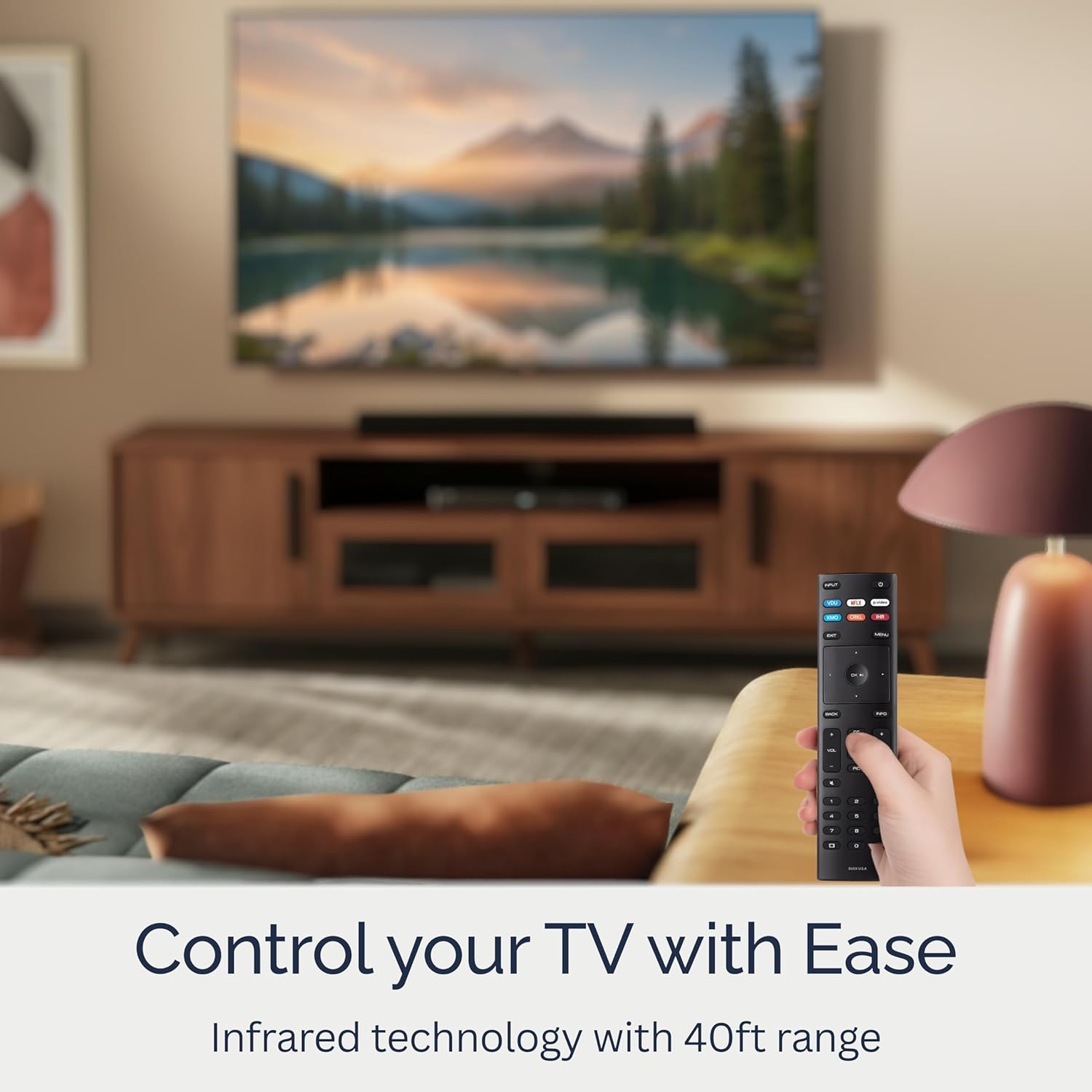 XRT136 Vizio Smart TV Remote Replacement - Easy Setup, Infrared, Shortcut Keys, Universal Remote for SmartCast TVs - Vizio Remote Control Replacement for D, E, M, P, V, PX, OLED Series