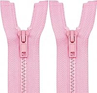 Vista 9 de MebuZip 2 cremalleras separadoras #5 de 6 pulgadas, cremalleras de plástico moldeadas con cremallera de resina a granel para coser abrigos, Blanco