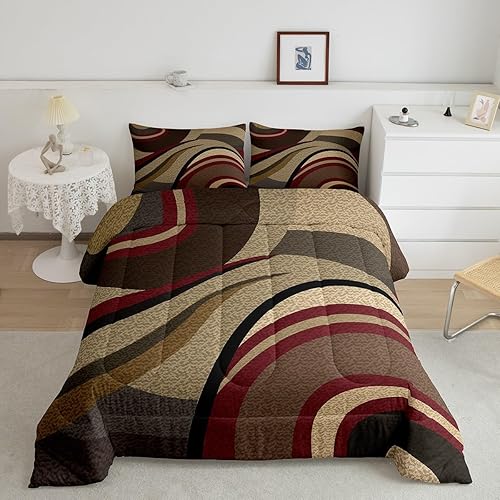 Miniatura 51 de Edredón de Flores Groovy de los años 60, 70 y 80, Flores Rosa, Morado, Amarillo, Juego de Edredón Retro Floral Boho para Niños, Niñas, Juego de