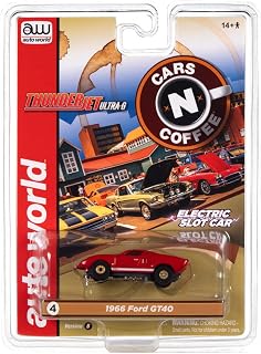 Auto World Thunderjet 1966 Ford GT40 (red) HO Scale Slot Car