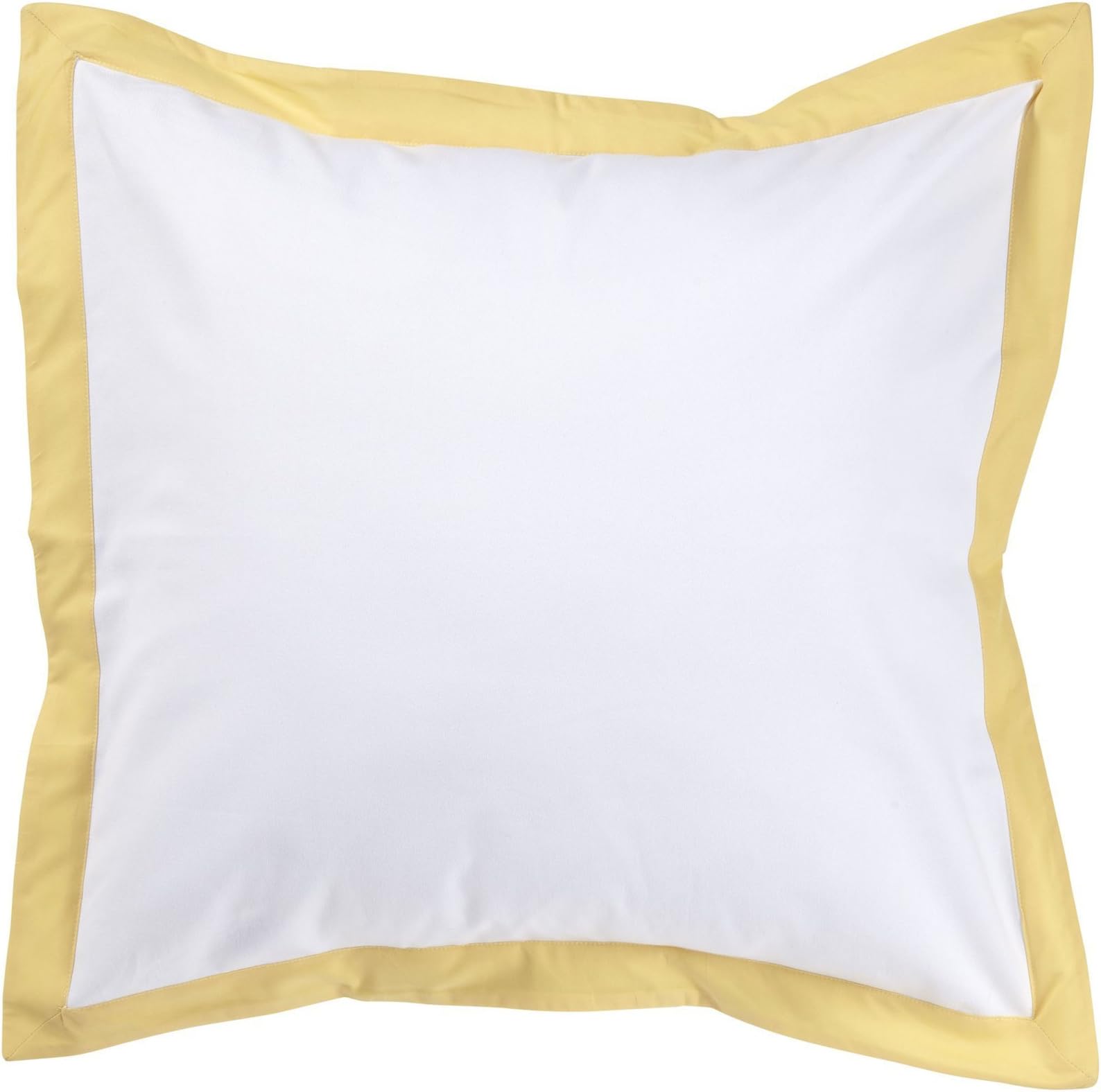 New Arrivals Zig Zag Eurosham - White/Yellow