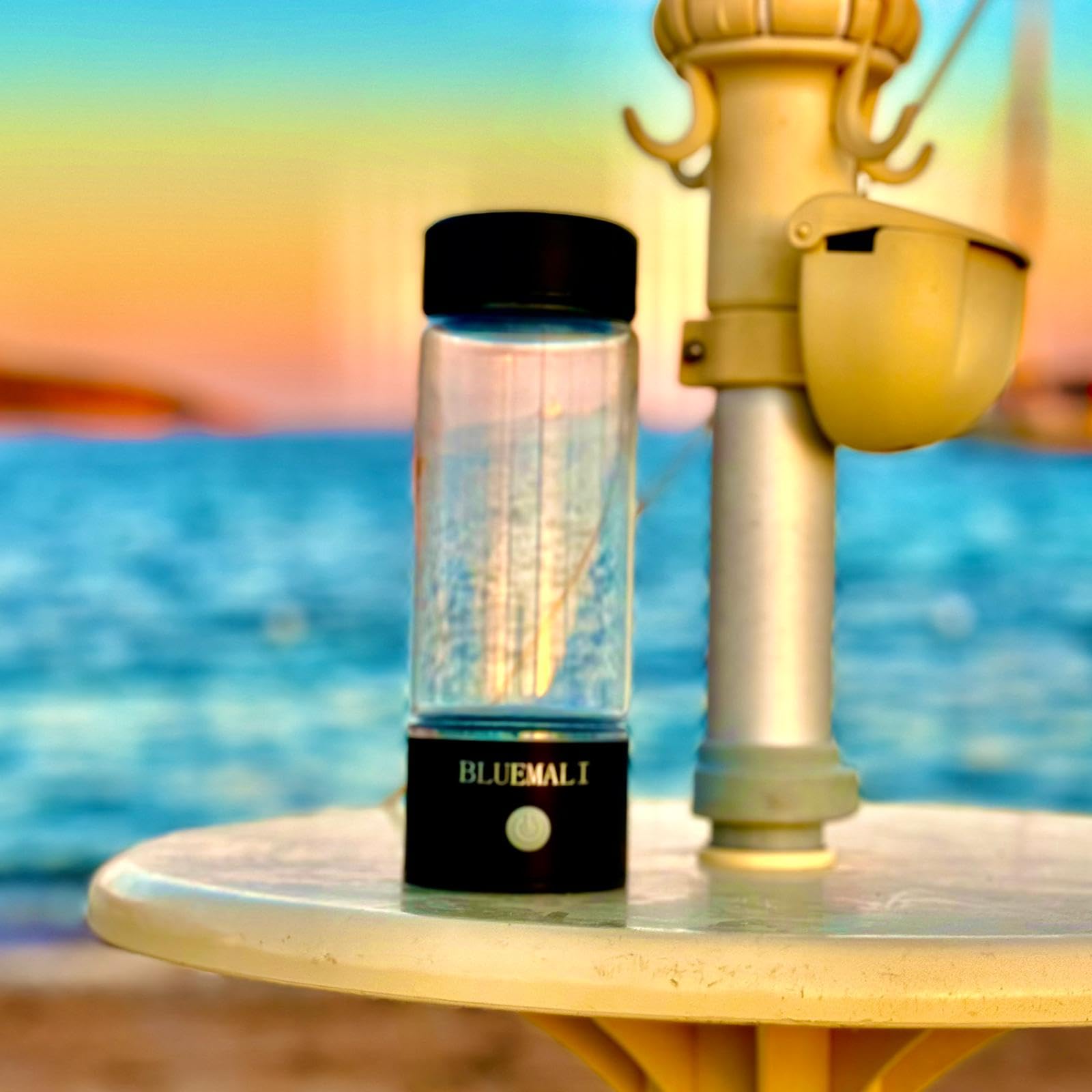 Bluemali Portable Hydrogen Water Ionizer Machine - 420ML Hydrogen Rich Water Generator Cup with PEM Technology, USB Rechargeable, Health Cup for Home & Travel + Gift Box