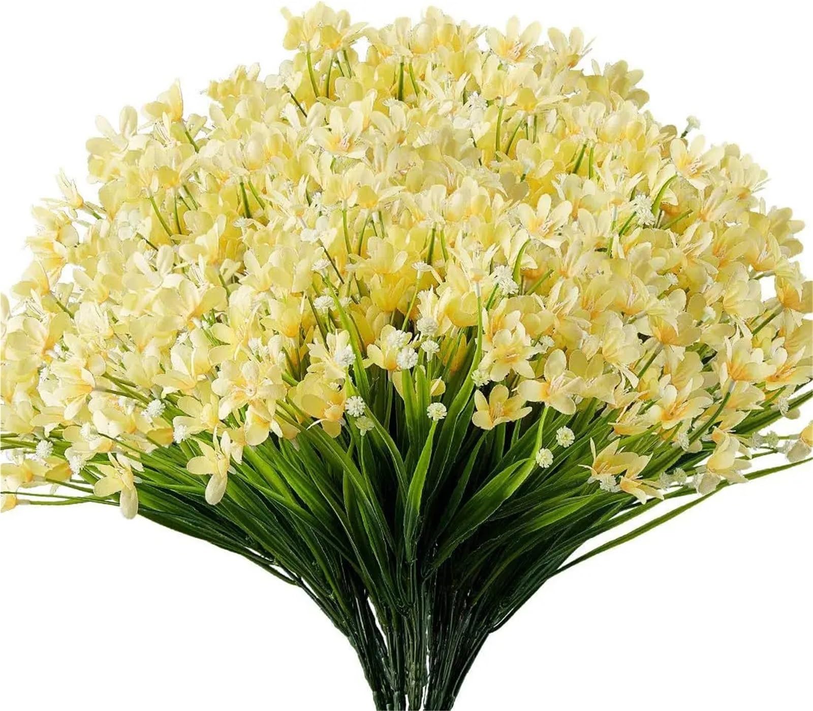 Dcrxz Artificial Flowers 10pcs Artificial Daffodils, Wedding Saddle Bouquet Indoor Outdoor Home Garden Kitchen Desk Vase(YELLOW)