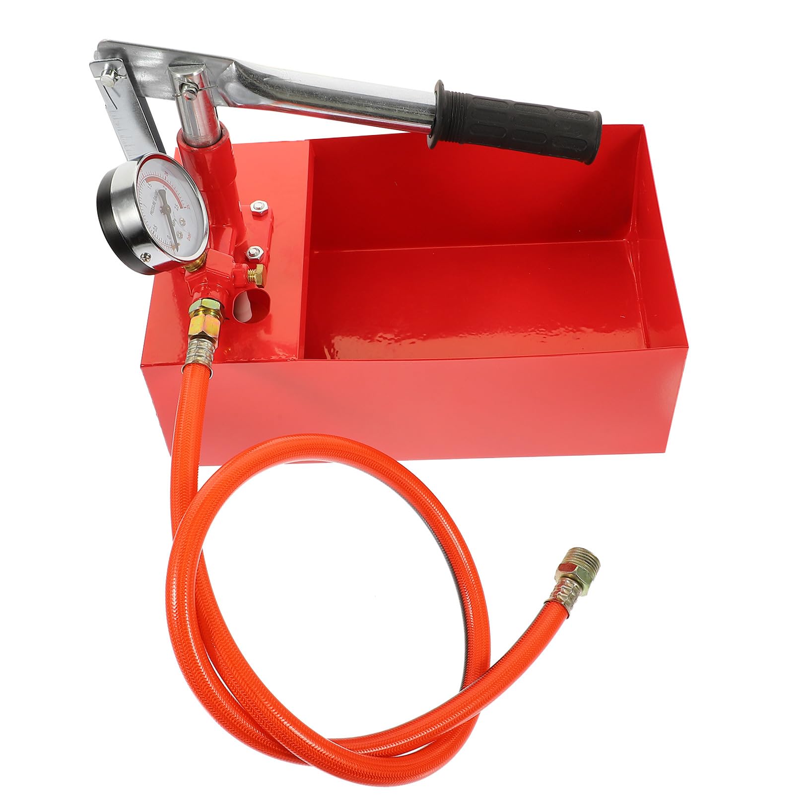 ULTECHNOVO Bomba De Prueba De Presión Manual 25Kg Con Manómetro Grande Para Agua Y Aceite Hidráulico Uso Industrial Y Construcción Con Tubería De Color Aleatorio