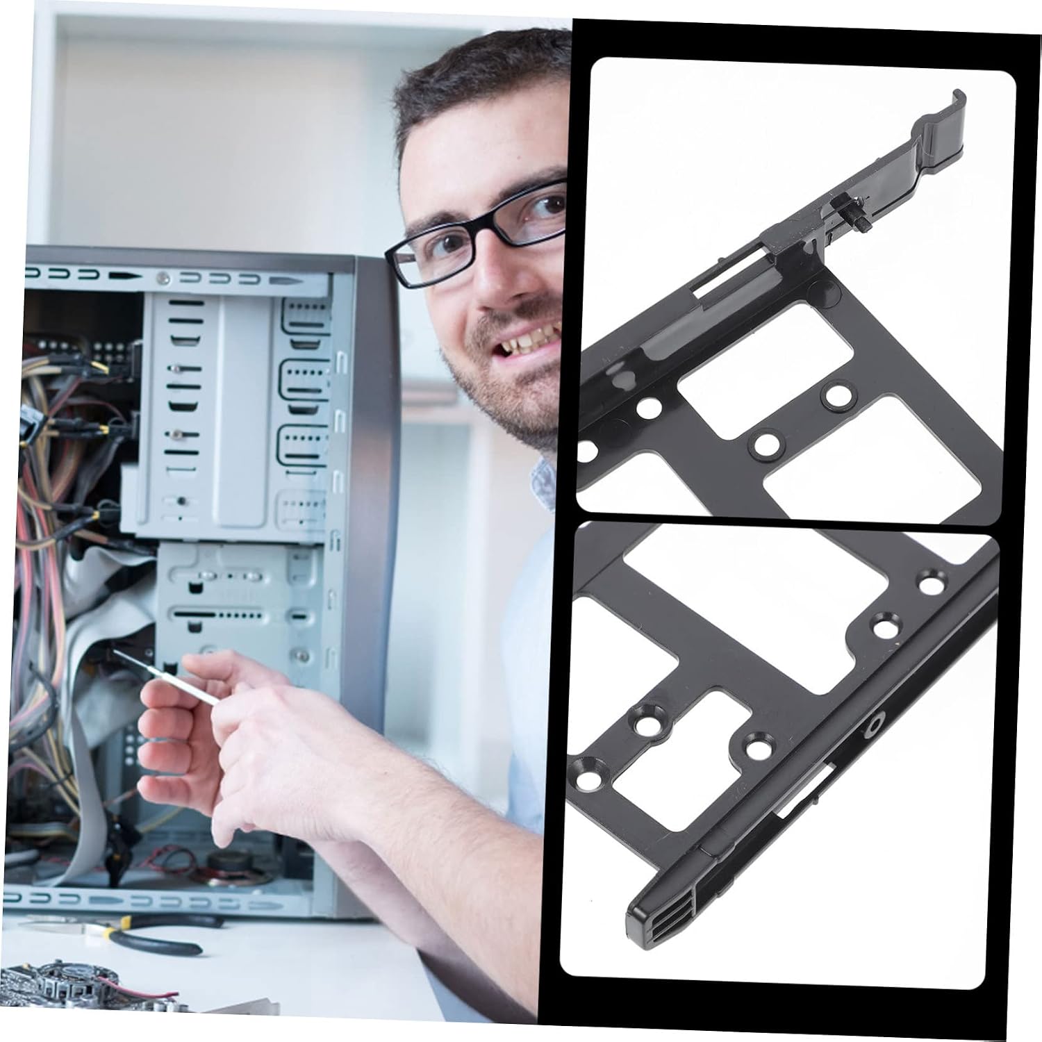 Gadpiparty 9pcs Internal Drive Tray Mounting Bracket for Hard Drives Ssd Rail Design for Easy Replacement Compatible Various Computer Models