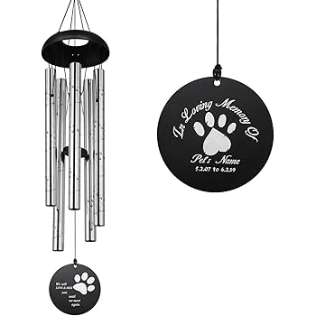 cat memorial wind chime