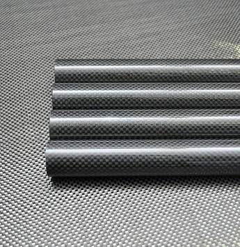 2pcs 7MM OD X 5MM ID X 500MM 100% Roll Wrapped Carbon Fiber Tube 3K / Tubing WHABEST 2pcs 7x5x500mm Glossy