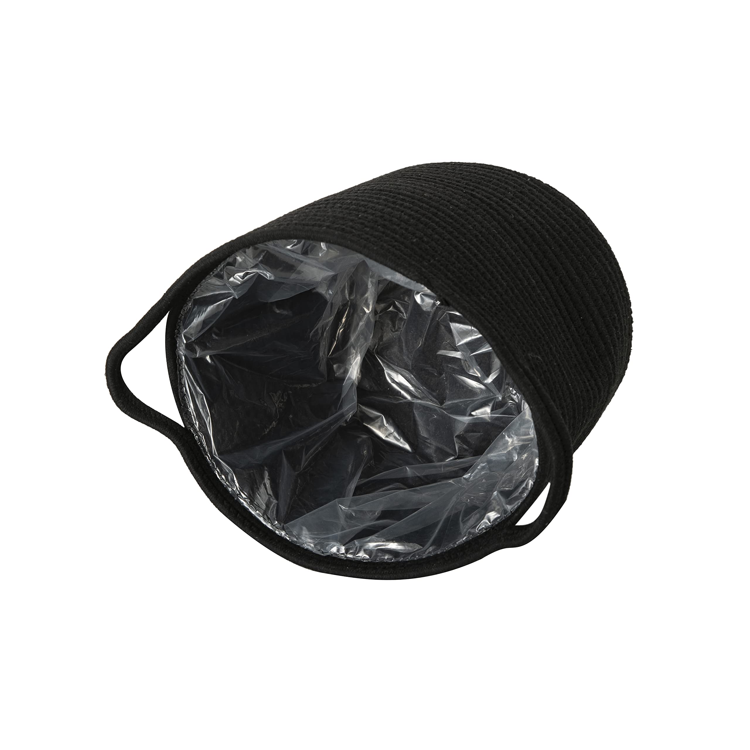 SaolGllS Cotton Rope Planter Baskets for Indoor Plants - Plant Pots Holder Storage Organizer Basket,12� x 10� Flower Pots Modern Woven Baskets for Storage Rustic Home Decor,Black