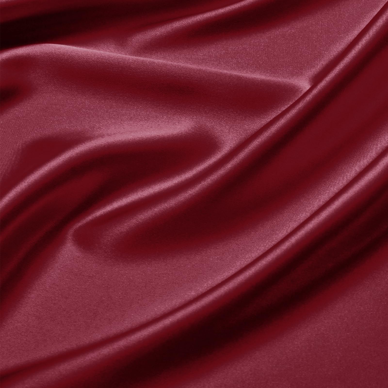 vveiiyevveiiye Satin Fabric 3 Yards 60" Wide Soft Silky Charmeuse Satin Fabric by The Yard Soild Fabric for Wedding Dress, Sewing, Crafts, Party Decorations, Backdrop, Burgundy