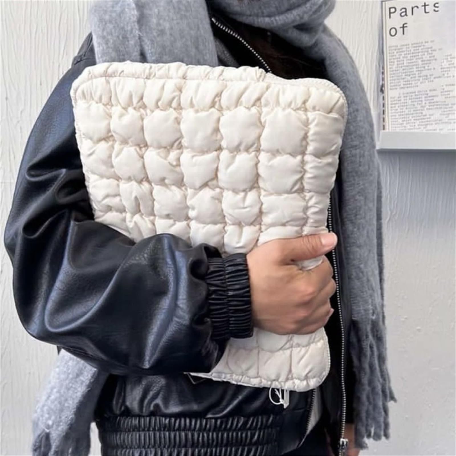 Laptoptasche Niedliche, stoßfeste Laptop-Hülle, dünne Business-Laptoptasche, große Kapazität, Tablet-Schutzhülle Laptoptasche Schutzhülle Sleeve Tragetasche(White,15-15.6in)