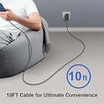 45 W Chargeur de type C charge rapide,2-Pack USB C Adaptateur de charge rapide & USB C à USB C Câble,45W Chargeur Super Fast pour Galaxy S24/S23/S22 Ultra/Plus/Note 20/S20/S21/Galaxy Tabulaire S7/S8 (Noir)