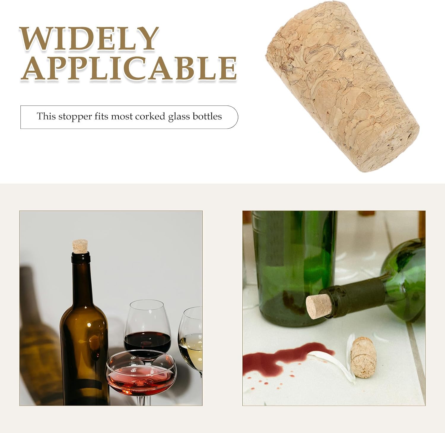 20pcs Tapered Cork Stoppers for Wine Bottles and Glass