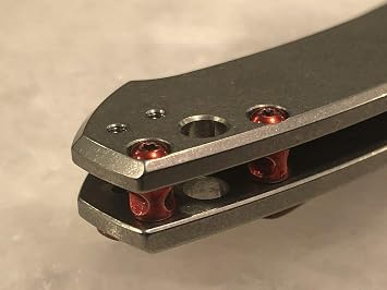 Translucent Red Titanium Pocket Clip & Handle Screws For Zero Tolerance ZT0450