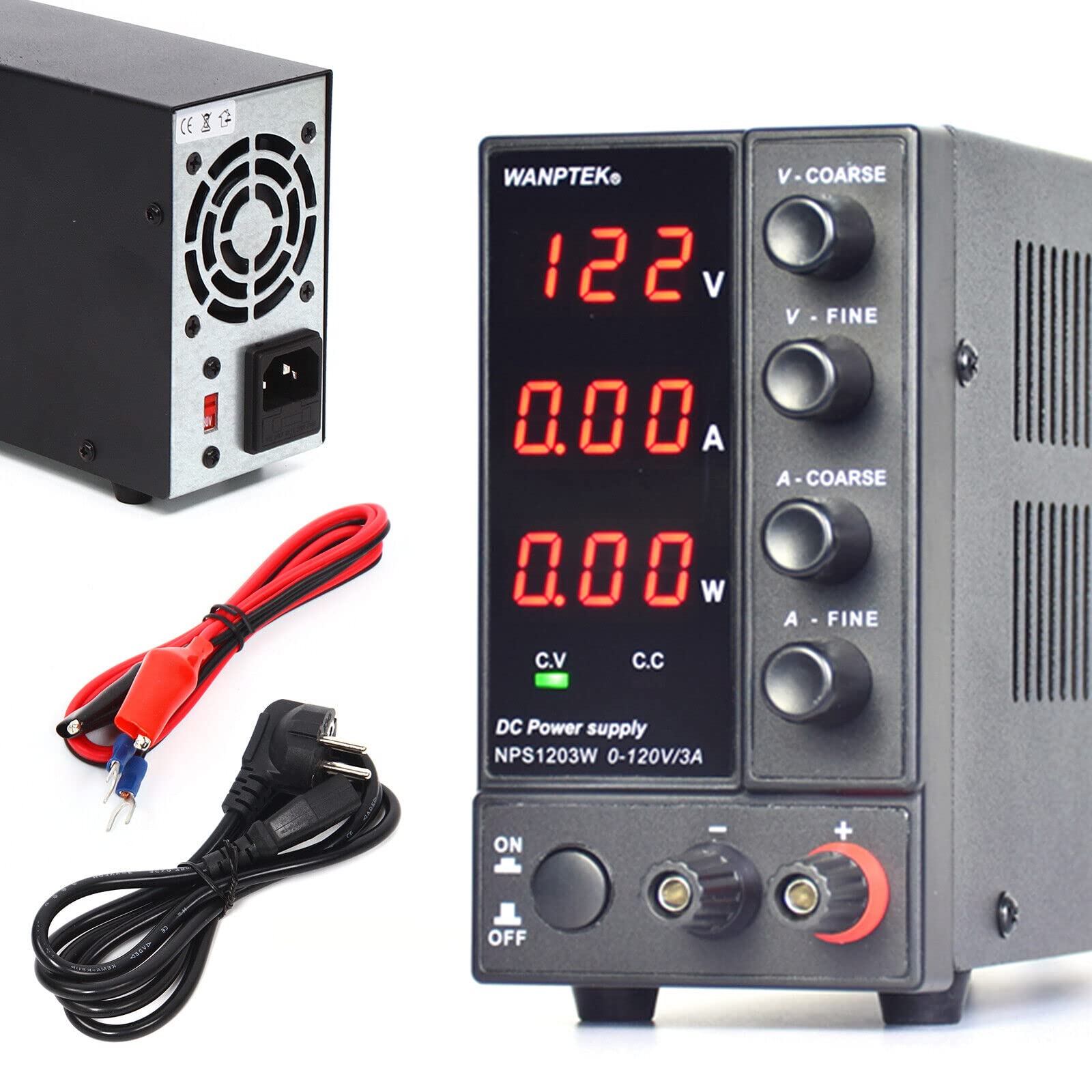 Fuente de alimentación de laboratorio de 0 – 120 V, 0 – 3 A, regulador de alimentación de laboratorio, transformador Power Supply 360 W, precisa