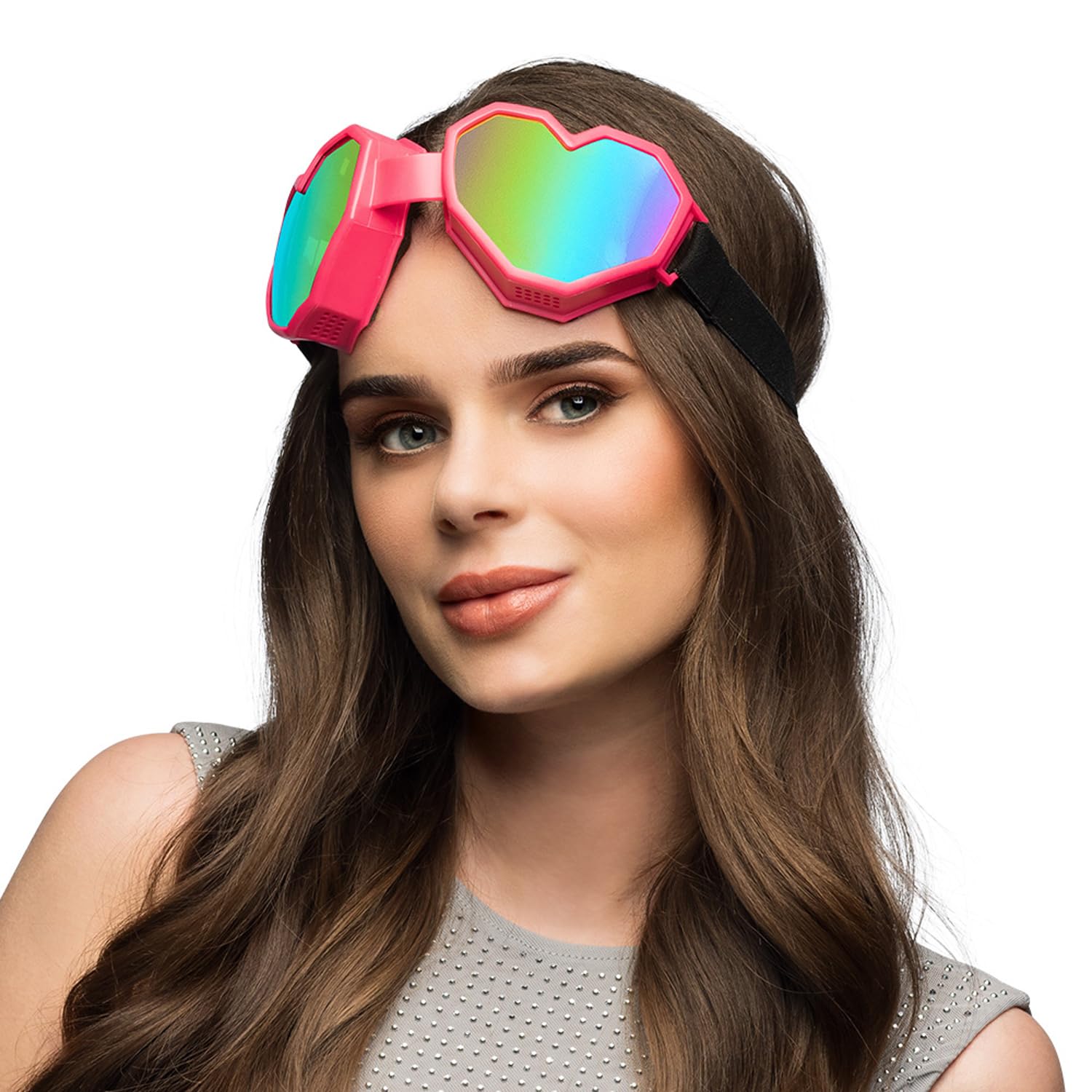 Boland - Festilove Ski Goggles, Holographic Lenses, Costume Accessory for Carnival and Theme Party, Party Goggles