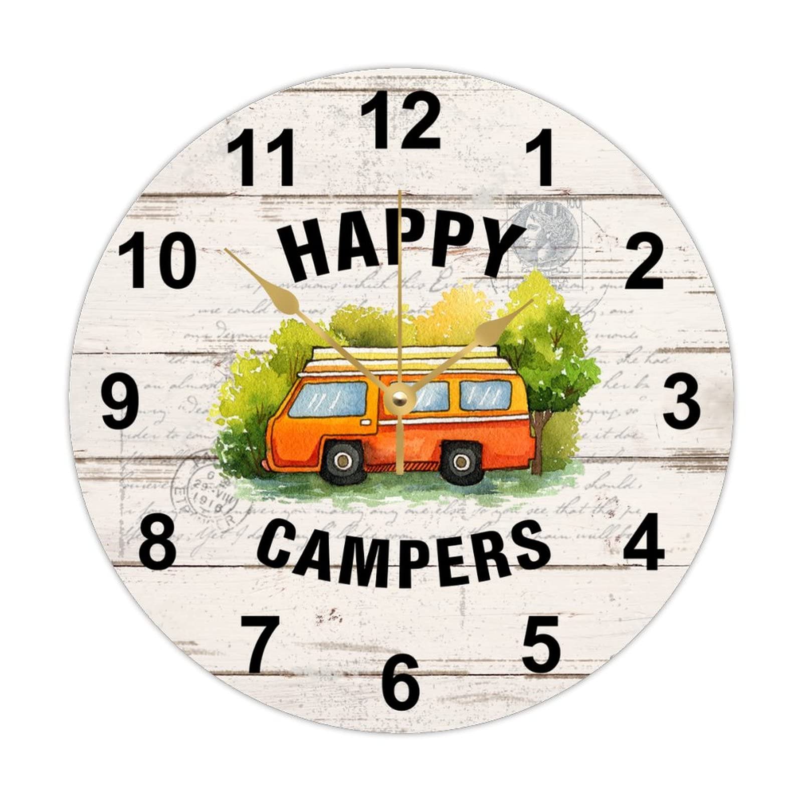 Horloge pour camping-car remorque cuisine et chambre sans tic-tac