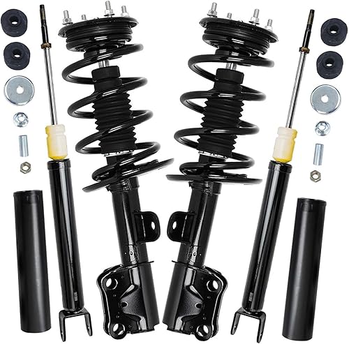 Miniatura 95 de Detroit Axle - Amortiguadores para BMW 328i 325i 128i 135i 335i 330i 335d 335is (sin Sport Susp.) 2 puntales delanteros completos con muelle
