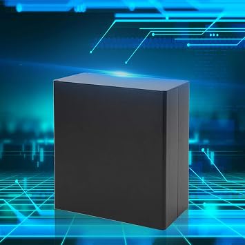Dpofirs Aluminum Project Box Matte Black, 80x160x170mm DIY PCB Junction Heat Dissipation Casing with 2 x Shell, 2 x Baffle, Aluminum Box, Anti-Thunder Case