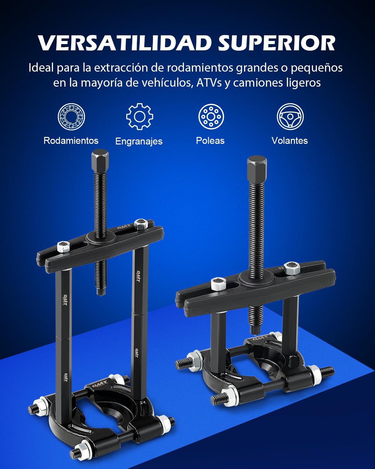 Orion Motor Tech Juego de Extractores de Rodamientos, Capacidad 5 T Extractor Cojinetes, Kit de Extracción de Cojinetes de Rueda de Piñón con Mordazas de 5 CM y 7.62 CM