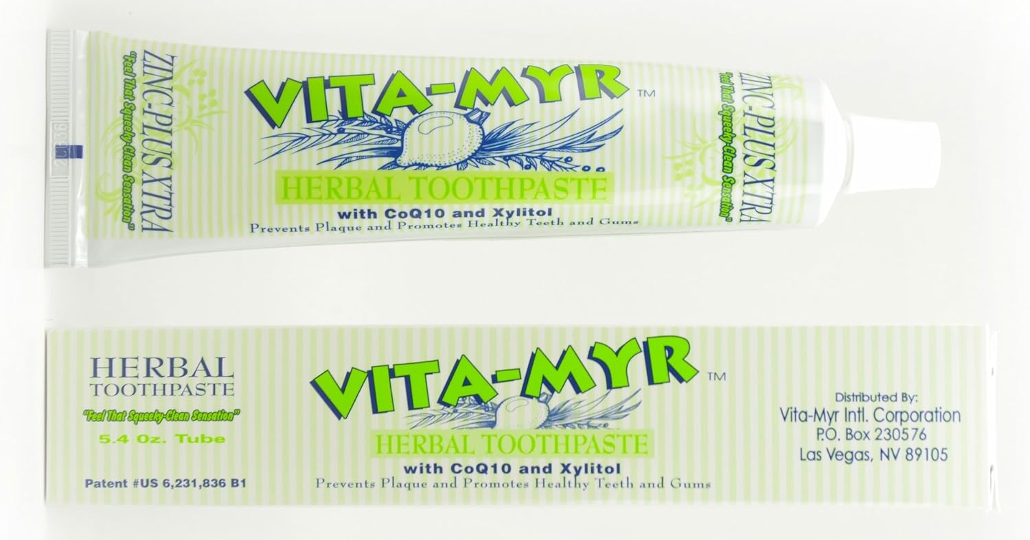 6 Bottles 16 Oz Vitamyr Mouthwash & 6 Tubes 5.4 Oz Vitamyr Zinc-Plus Xtra Herbal Natural Toothpaste