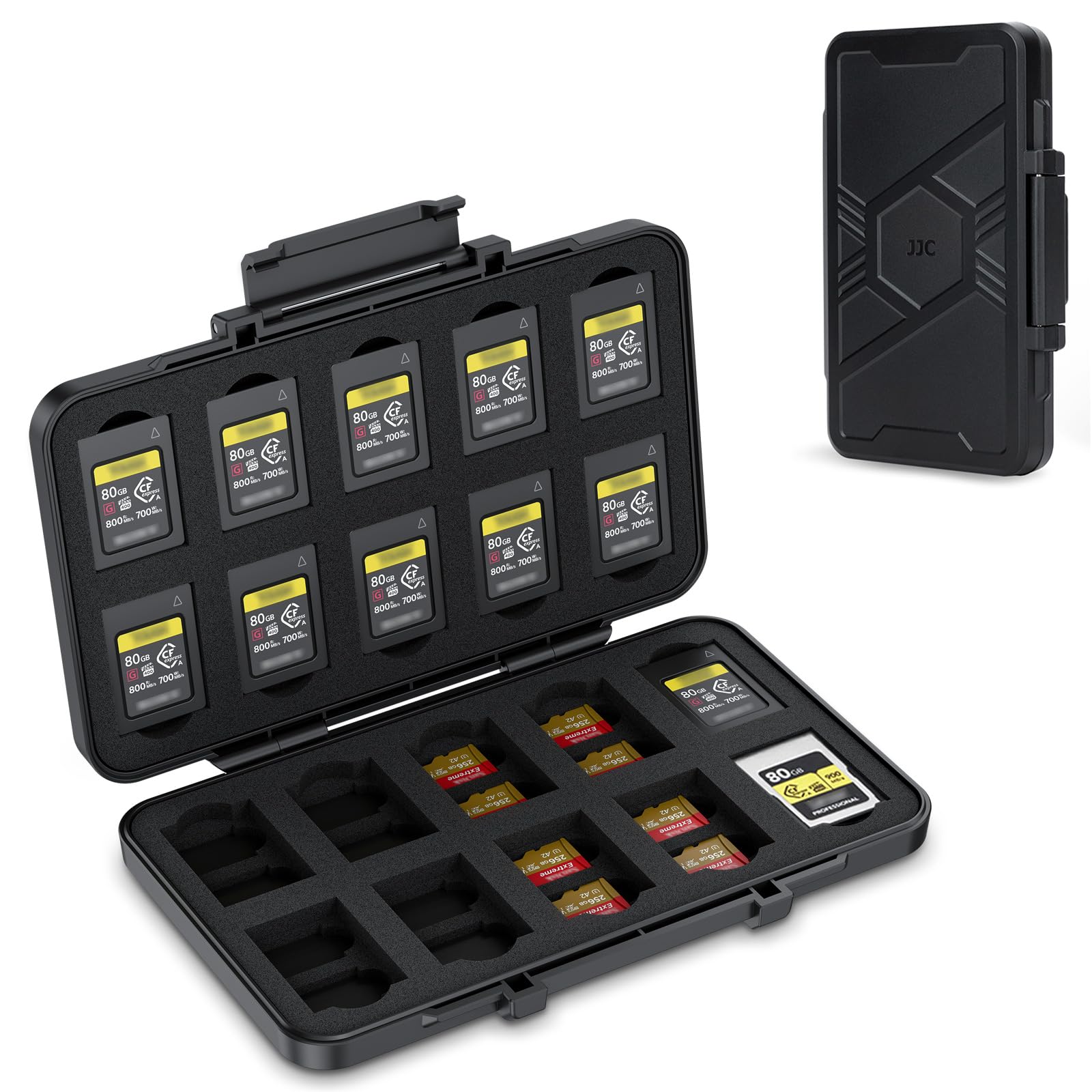 Photo 1 of [Large Capacity] CFexpress Type A Card Case Storage (Not Fit Type B), 60 Slots Memory Card Organizer Holder Box for 40 TF Micro SD & 20 CFexpress Type-A Cards, for Sony A7RV A7SIII A7IV A7R5 A1 A9M3