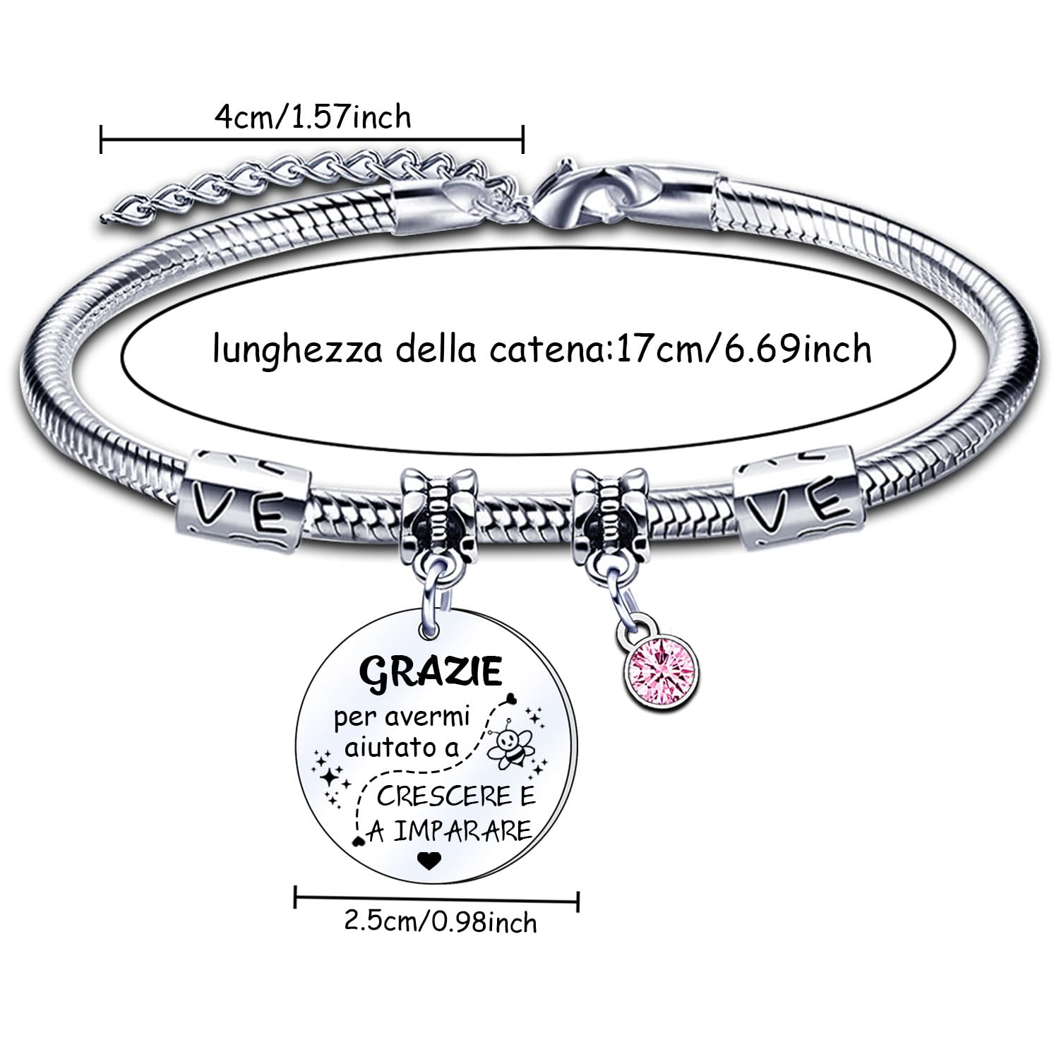 Regalo Maestra Bracciale,Regalo insegnante Bracciale,Regalo Maestra,Regalo per Insegnante Bracciale Insegnante originale Regalo maestra asilo elementare medie