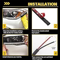 Vista 4 de YM E-Bright Tiras de luz LED para coche para iluminación inferior de carritos de golf, motocicletas, botes marinos, kayaks, interior y exterior, Rojo