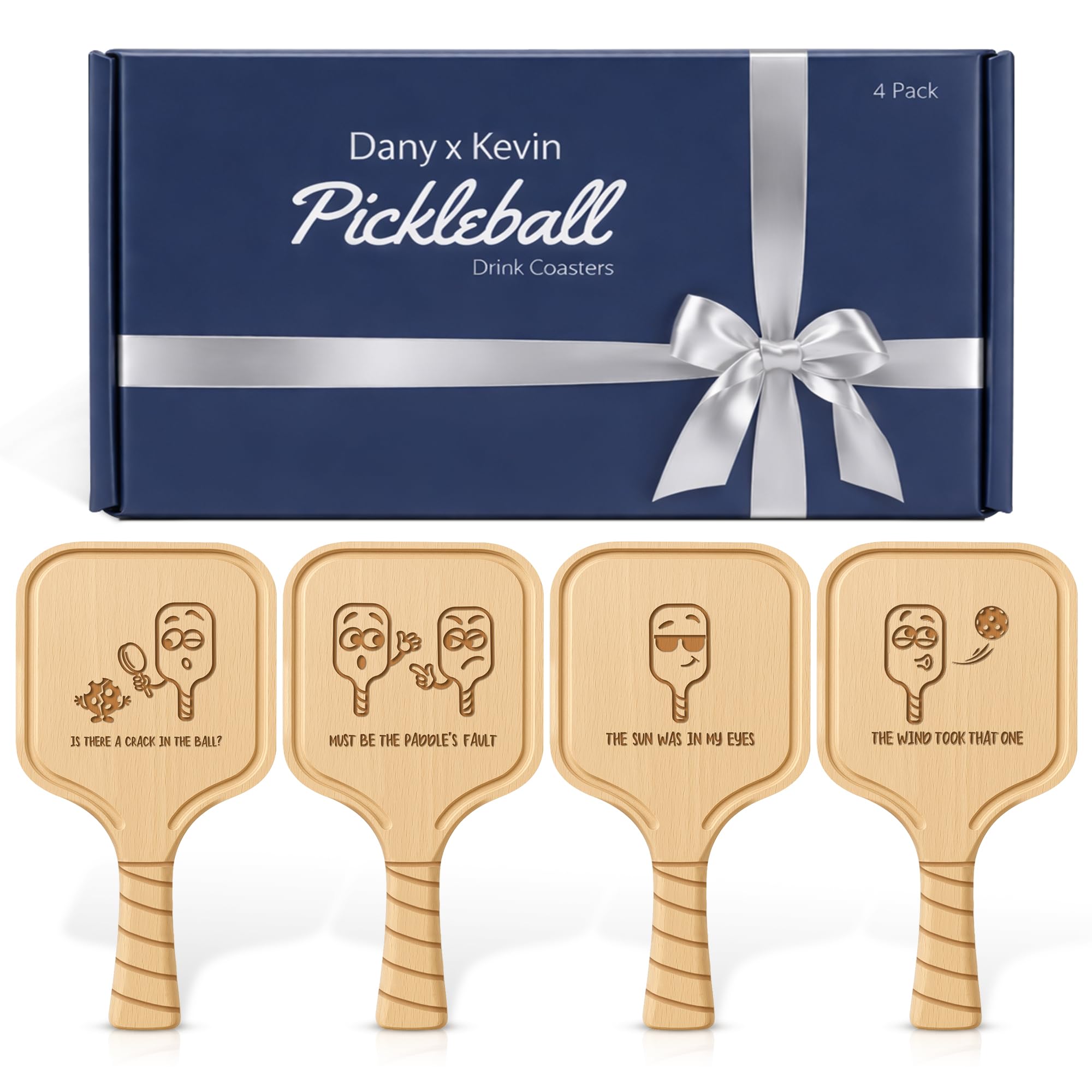 Amazon.com | Pickleball Paddle Drink Coasters Set of 4 – Funny