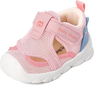 Sandalen Baby Mädchen Jungen Sommer Lauflernschuhe Atmungsaktiv Sandales Geschlossene Zehen Kleinkind mit rutschfeste Gummisohle