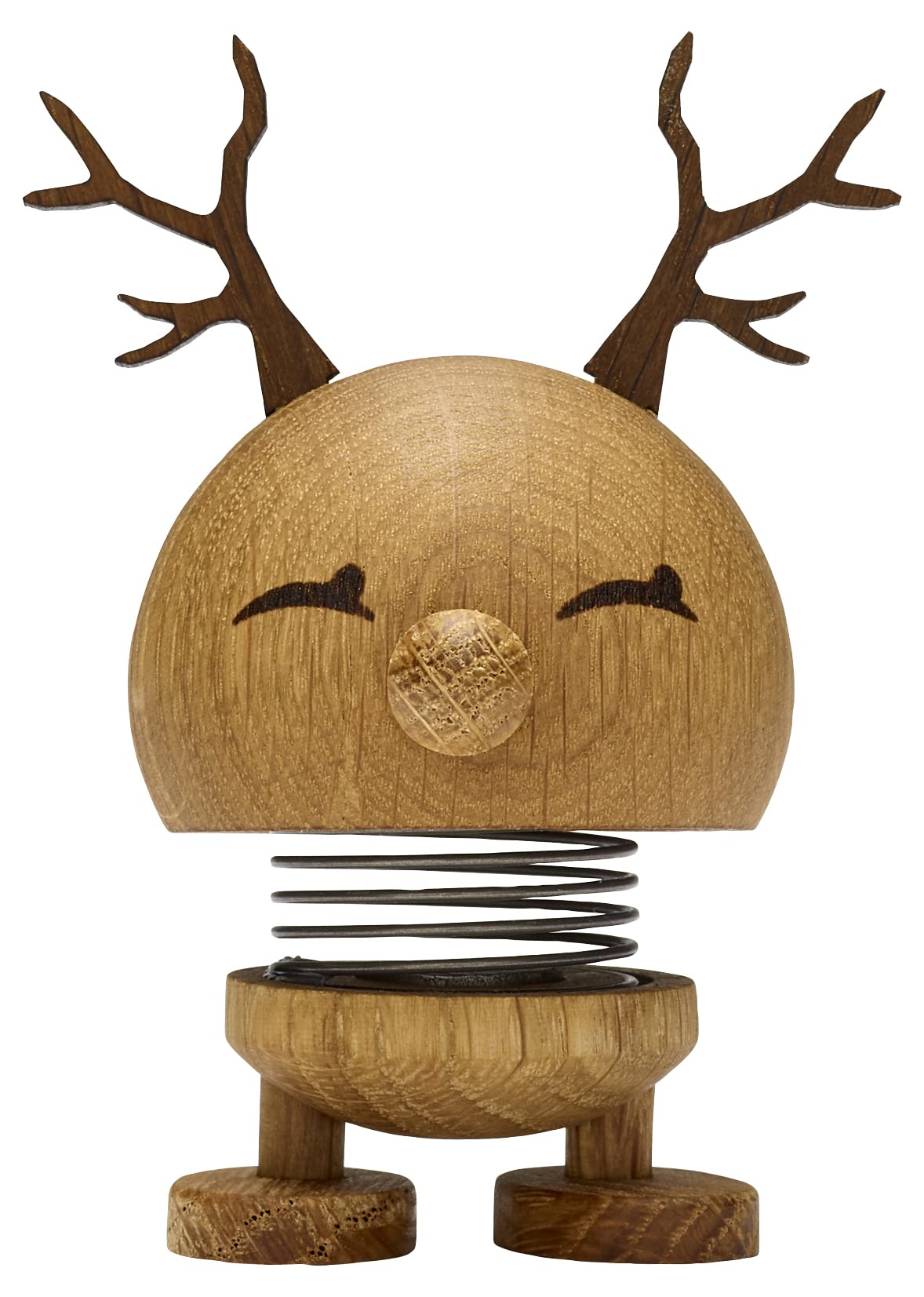 Hoptimist - Reindeer, reindeer - Small Bimble - Oak - Handmade - Height 9.5 cm, diam. 5 cm