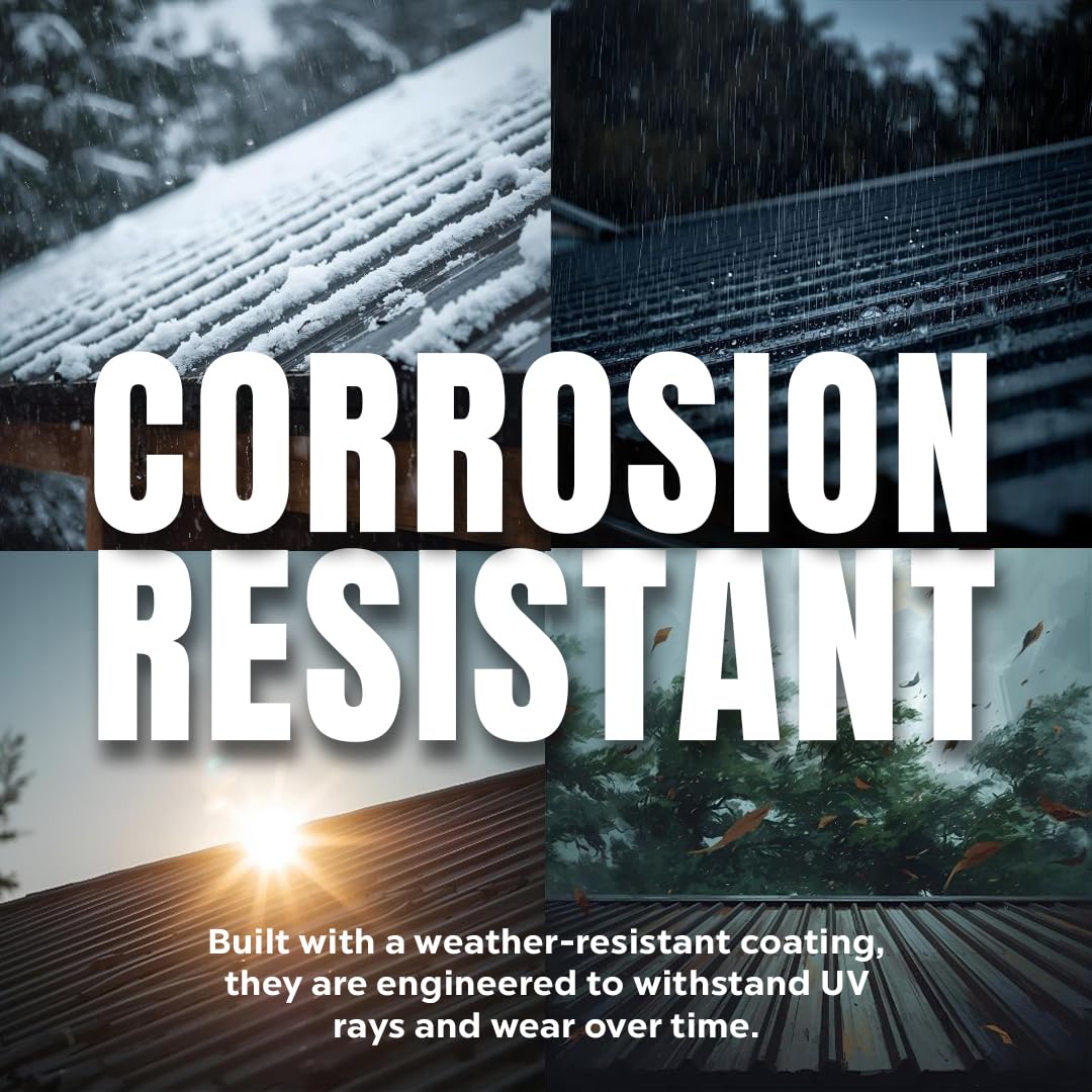 Metal Depot Orange Long Life Galvanized Purlin & Framing Screw #12 x 1-1/4 Self-Tapping Roofing Fastener, EPDM Washer, 5/16 Hex Head, 250-Piece Corrosion-Resistant Carbon Steel Screws