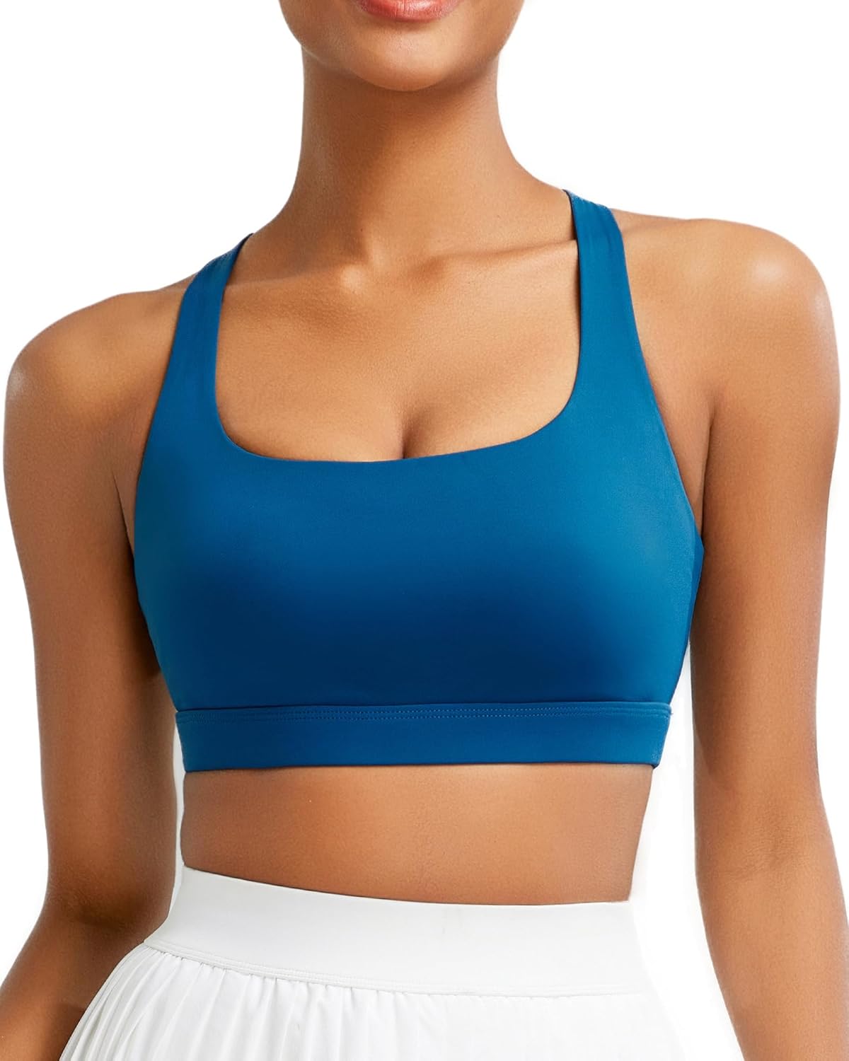 RUNNING GIRL Sports Bra for Women, Molded Cup High Impact Sports Bras for Women with Sewn in Pads - Image 2