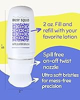 Vista 2 de Duo - Aplicador de protector solar para niños, juego de 2 – Botella recargable con cepillo de maquillaje integrado – Sin desorden, tamaño de viaje