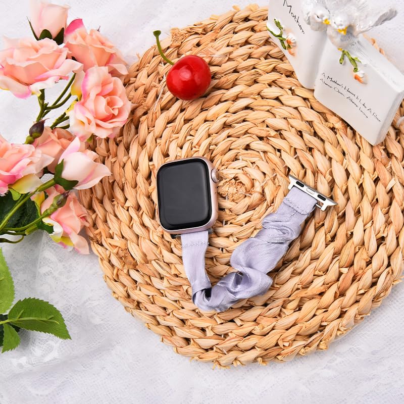 Correa scrunchie delgada para reloj mujer 20mm miniatura 6