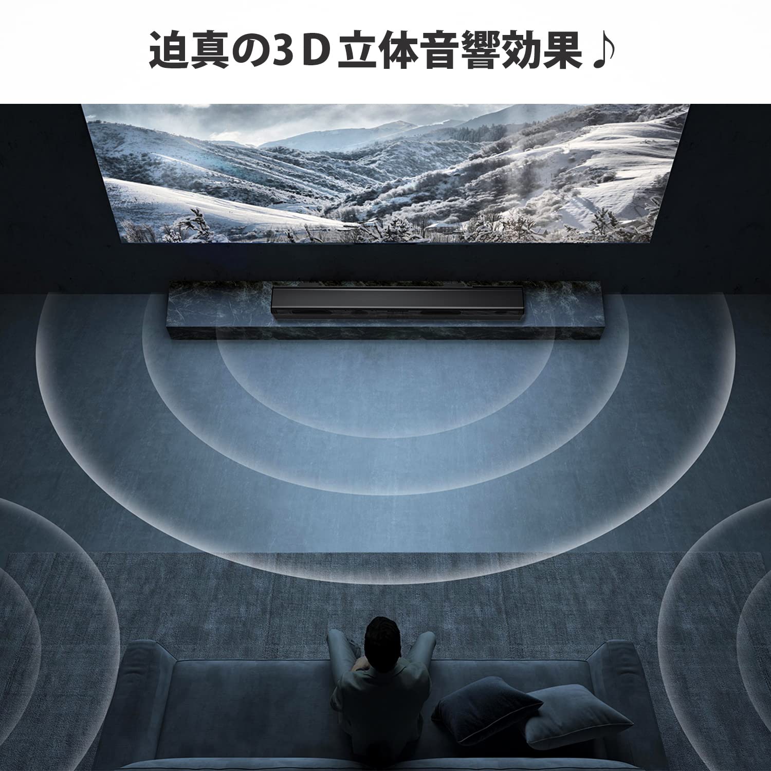 Amazon.co.jp: サウンドバー テレビ用 スピーカー 100W HDMI ARC