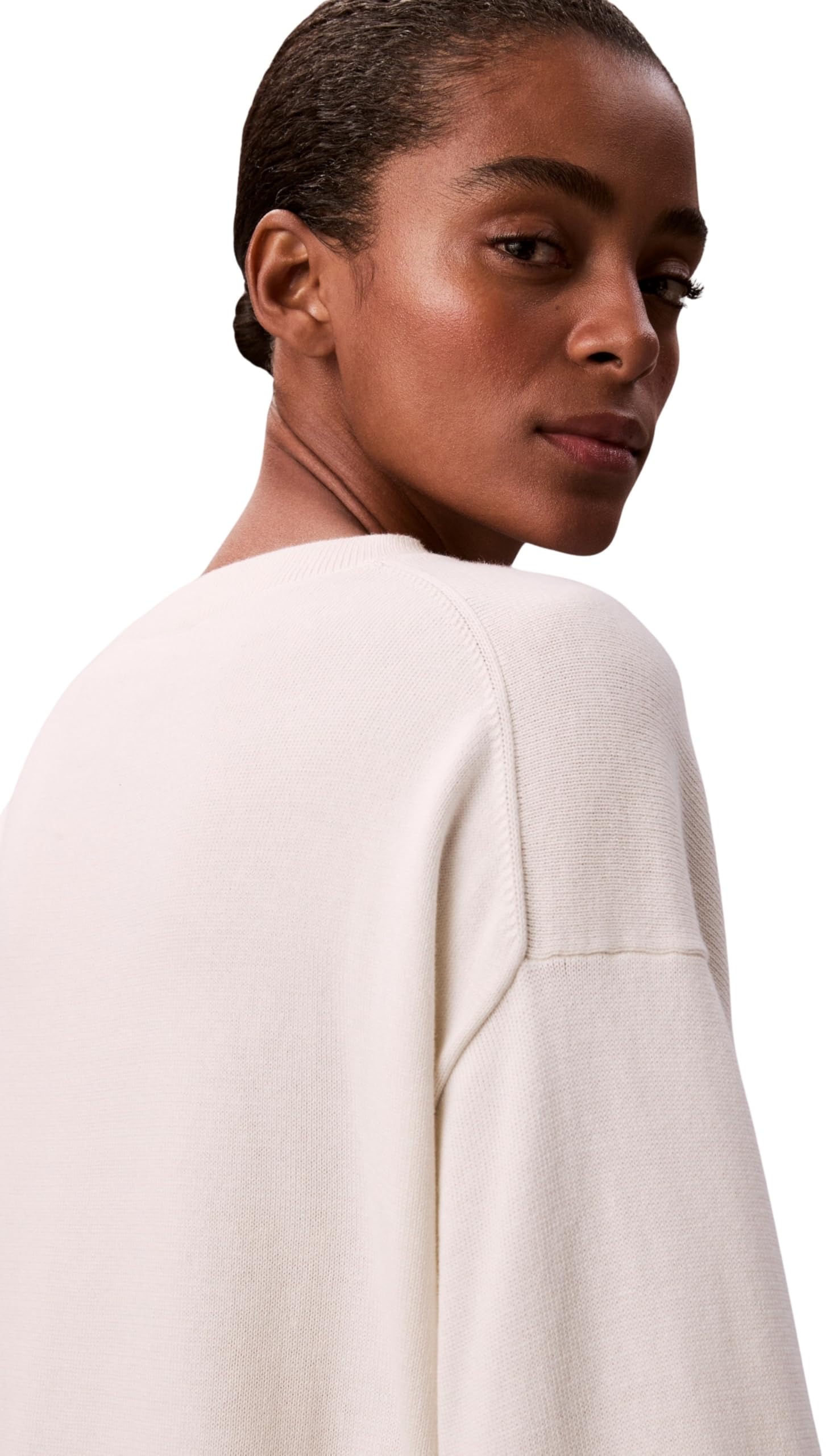 Calvin Klein Damen Long Sleeve Smooth Cotton Ck Jac Lv047e304g Pullover (1er Pack)