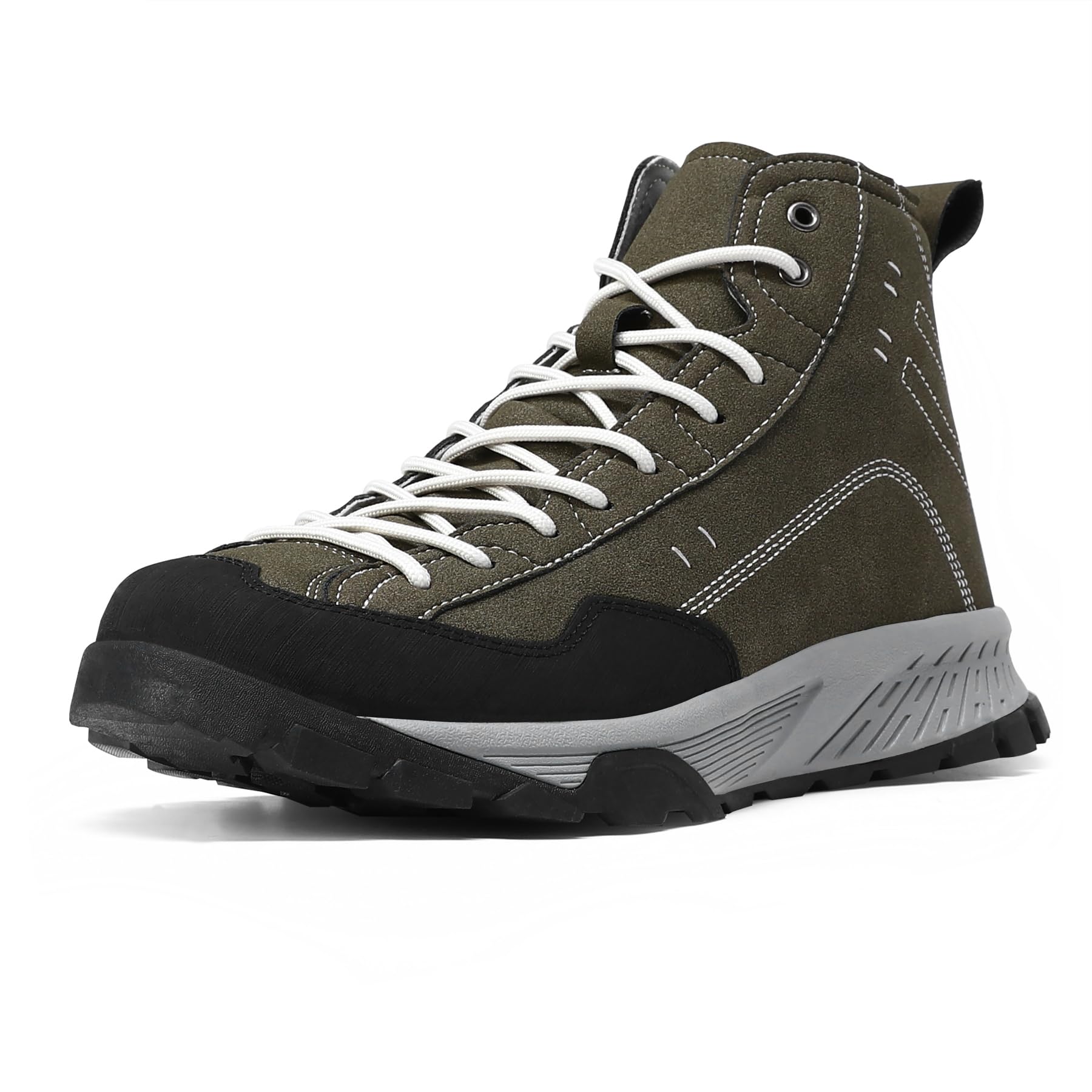 YOUTHUP Chaussures marche homme montantes antidérapantes | Dessus résistant doublure aérée semelle crantée adhérence stable style urbain pour marche ville et sorties nature légères