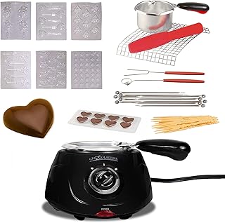 Total Chef Fondue Set, Chocolate Melting Pot, 8.8 oz (250 g), Electric Melter for Chocolate Melts, DIY Candy Maker with 3...