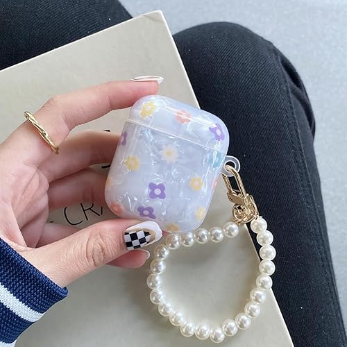 Vista 51 de Funda para AirPod, diseño de mármol, funda protectora portátil con llavero compatible con Apple AirPods, funda de carga 2 y 1, para niñas, mujeres