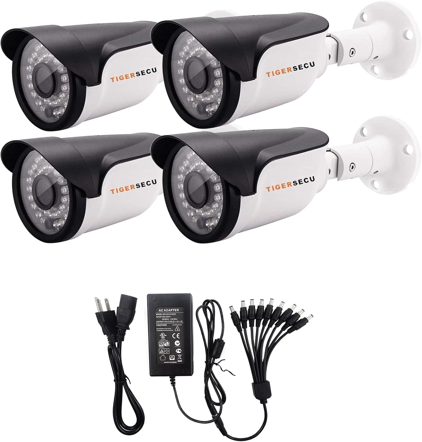 TIGERSECU Super HD 1080P 4-in-1 Security 4-Camera Bundle