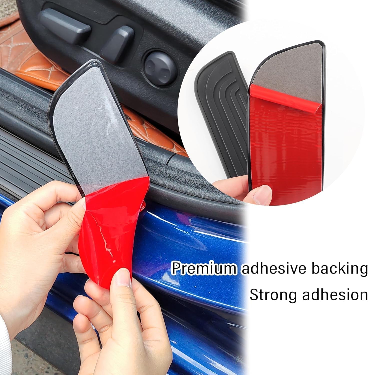 4 PCS Car Door Sill Protector for Nissan Rogue 2021-2024 2025,Anti-Scratch Rubber Car Door Protector Edge Guards Door Threshold Strips,M