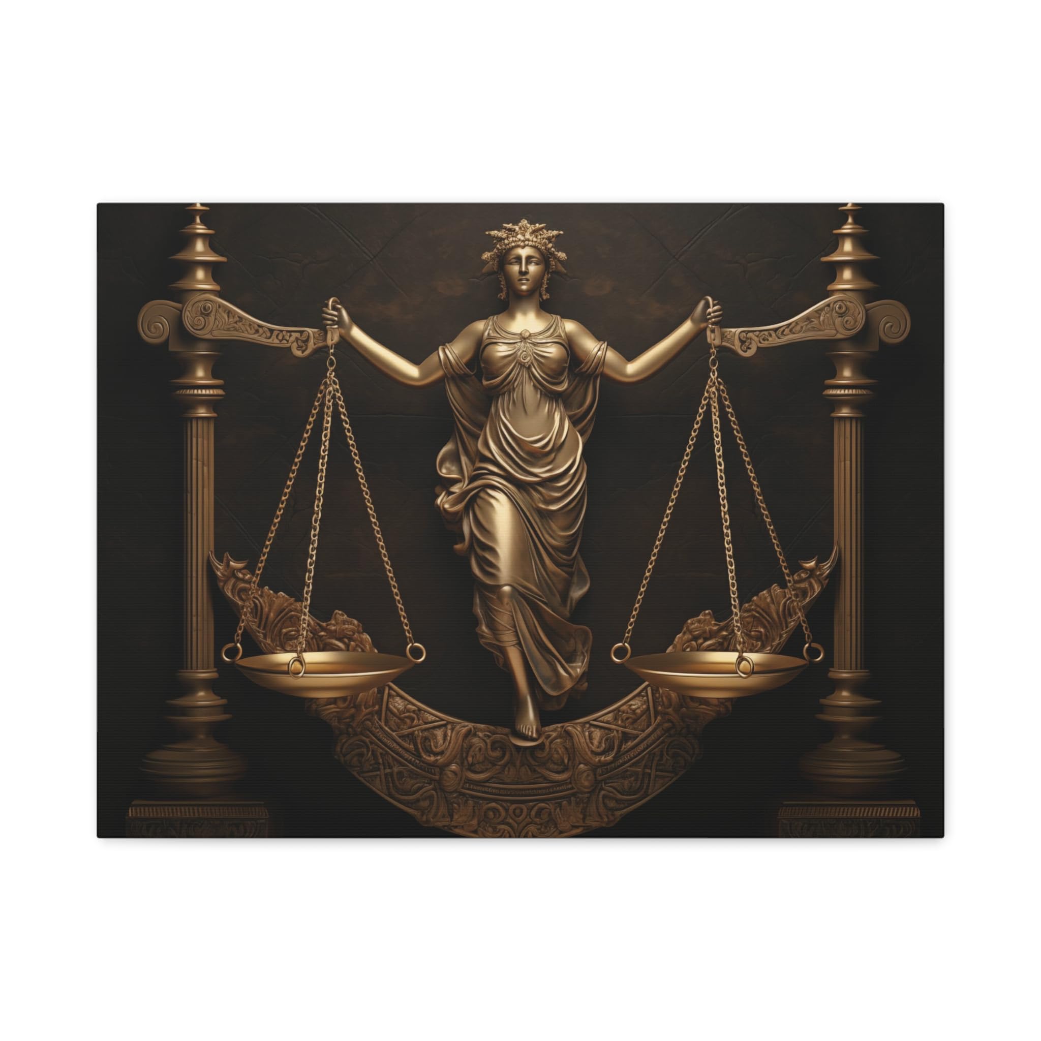 Amazon.com: 現代法律辦公室房間裝飾Themis 女神帆布牆壁藝術律師事務所秤司法律師圖片畫布適用於法院裝飾可懸掛(18-24 英吋) :  居家與廚房