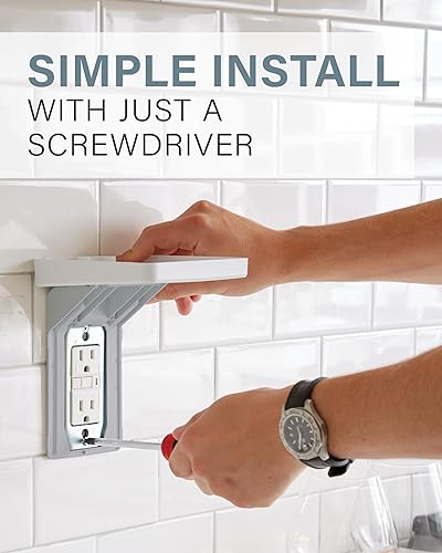 Miniatura 9 de Sanus Estante de salida para dispositivos pequeños hecho para Google en blanco y gris niebla. Capacidad para pequeños dispositivos electrónicos de