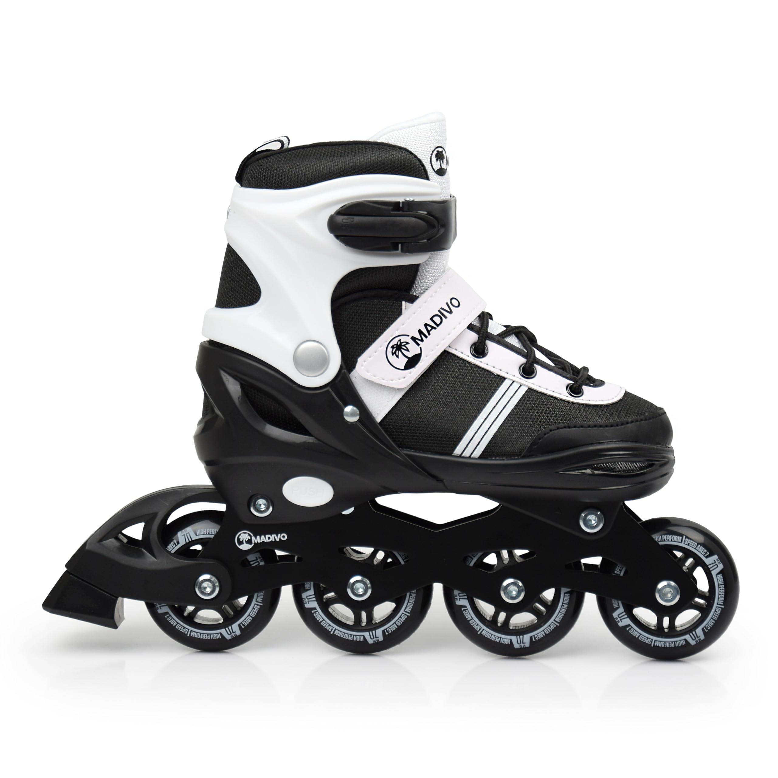 MADIVO Duo Set pattini in linea 2 in 1, regolabili, per bambini e ragazzi, pattini in linea convertibili in pattini di pattinaggio su ghiaccio | Taglie: 34-37, 38-41