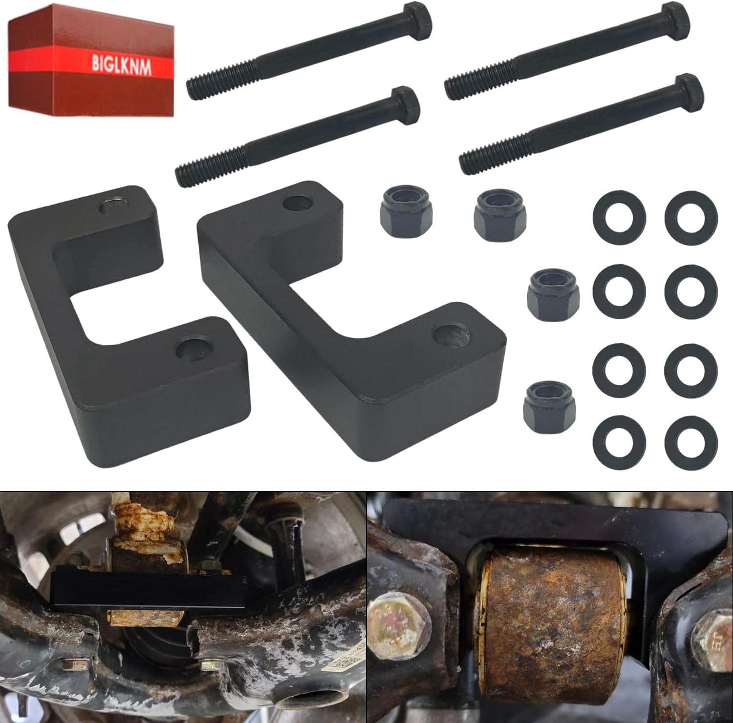 2" Leveling Lift Kit Aluminium Compatible with 2007-2019 Chevy Avalanche Silverado GMC Sierra Yukon Tahoe Suburban 1500 2wd/4wd