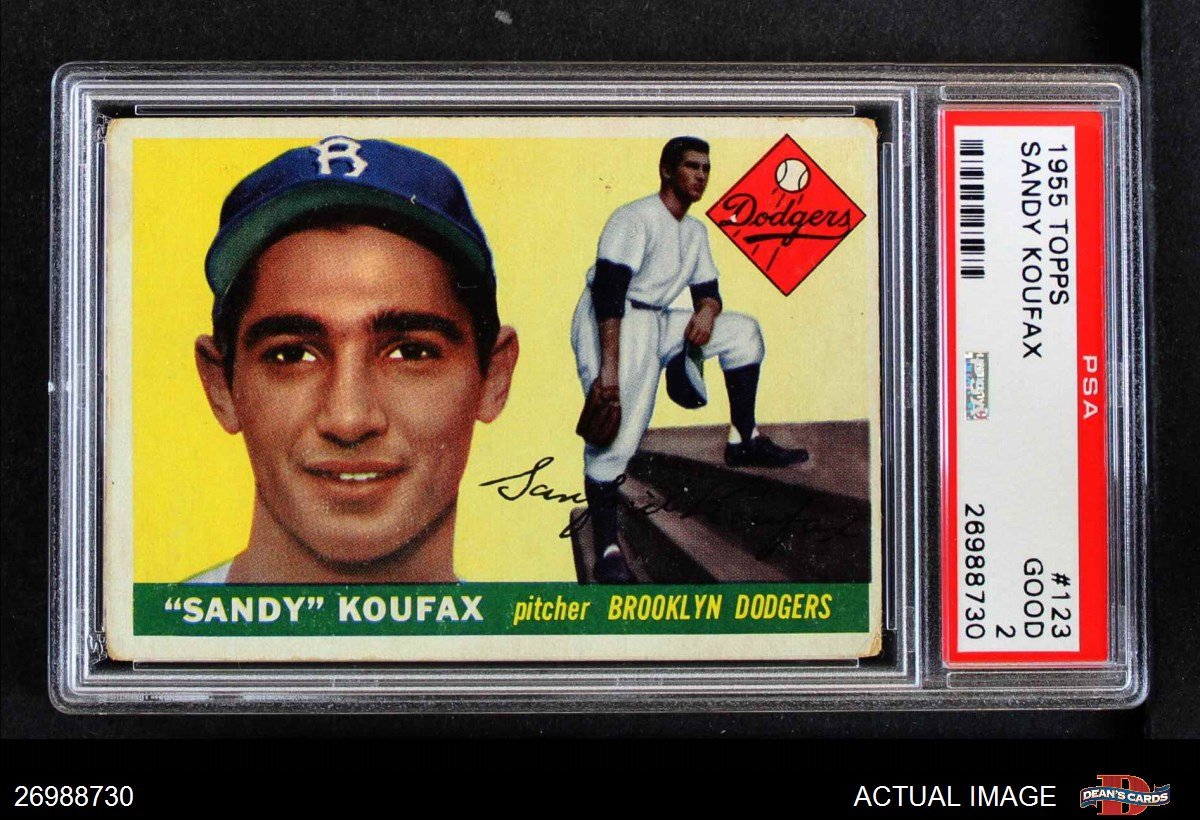 Amazon.com: PSA Mint 2 1955 Topps Sandy Koufax Rookie Card : Collectibles &  Fine Art